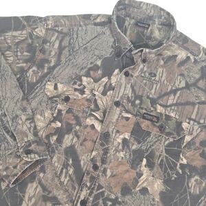 Vintage Rattlers Brand Hunting Shirt Mens Large Camo Mossy Oak Break Up USA‎